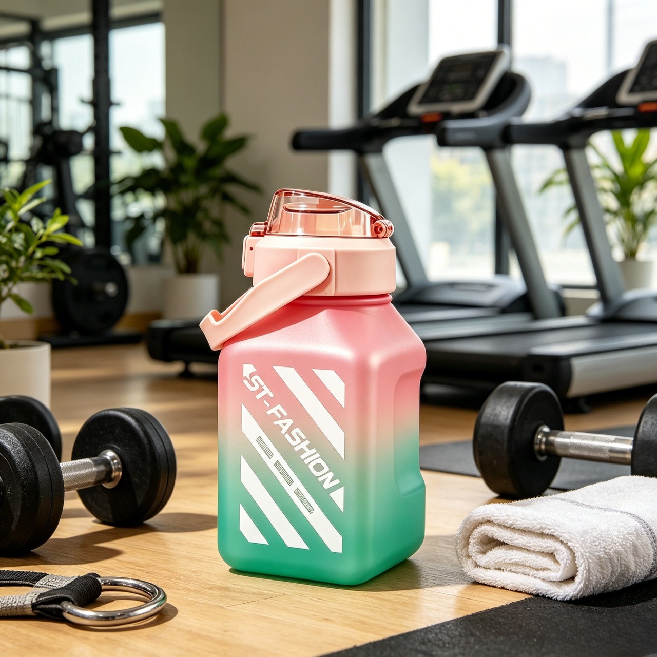 New 3PCS Set Water Bottles 3-in-1 Stanley Style Travel Mugs with Straw & Leakproof Lid Car Cup Macaron Bottle Sport Bottle Ice Bar Cup Plastic Sports Mug Large Capacity Frosted Water Bottle Coffee Cup