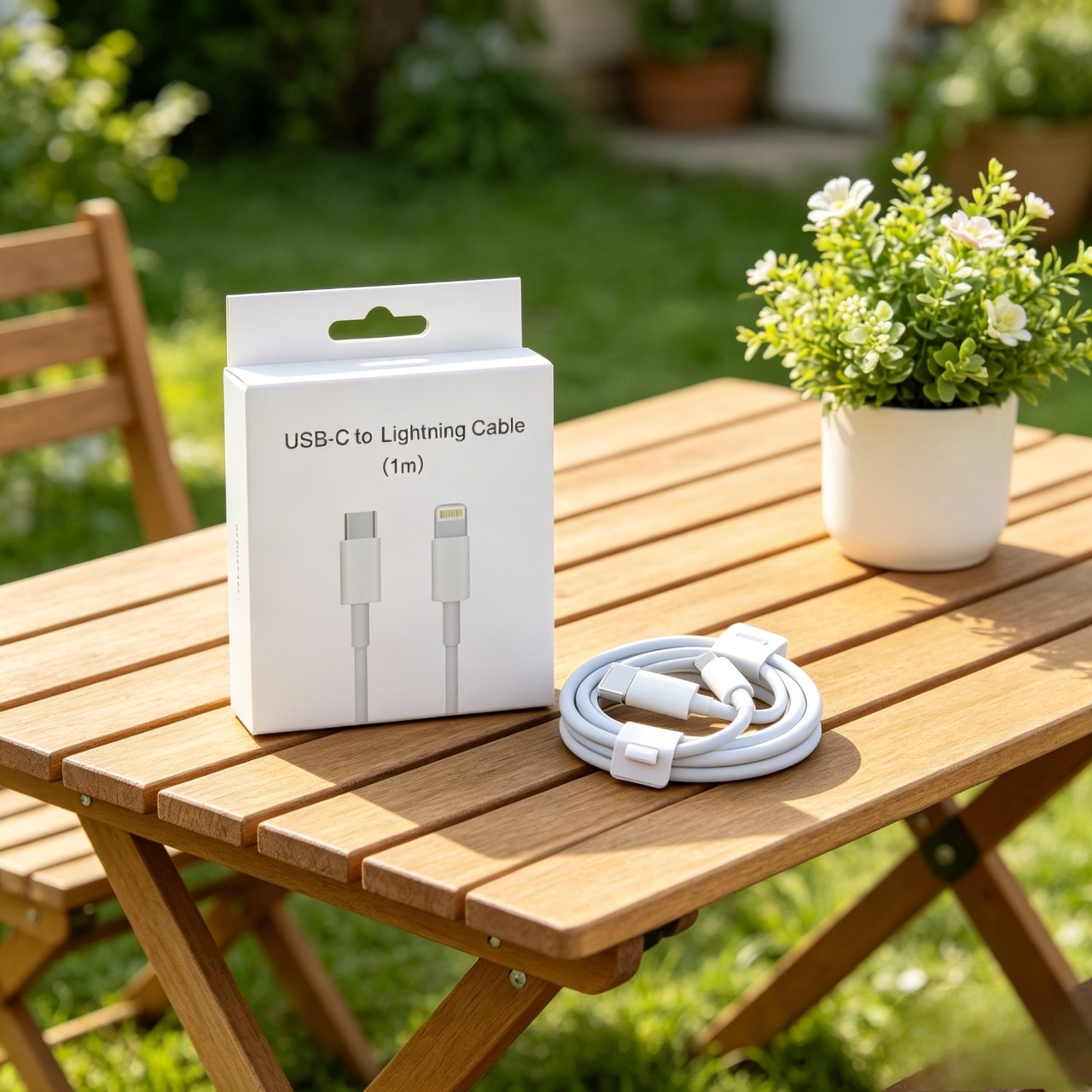 USB-C to Lightning Cable (1m) Fast Charging Data Sync Lead super durable also tested for iPhone 14 13 12 11 Pro Max X XS XR 8 7 6 Plus iPad - White