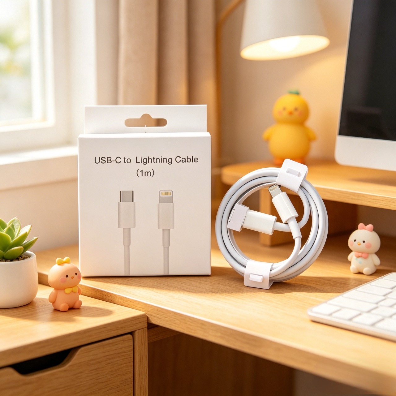 USB-C to Lightning Cable (1m) Fast Charging Data Sync Lead super durable also tested for iPhone 14 13 12 11 Pro Max X XS XR 8 7 6 Plus iPad - White