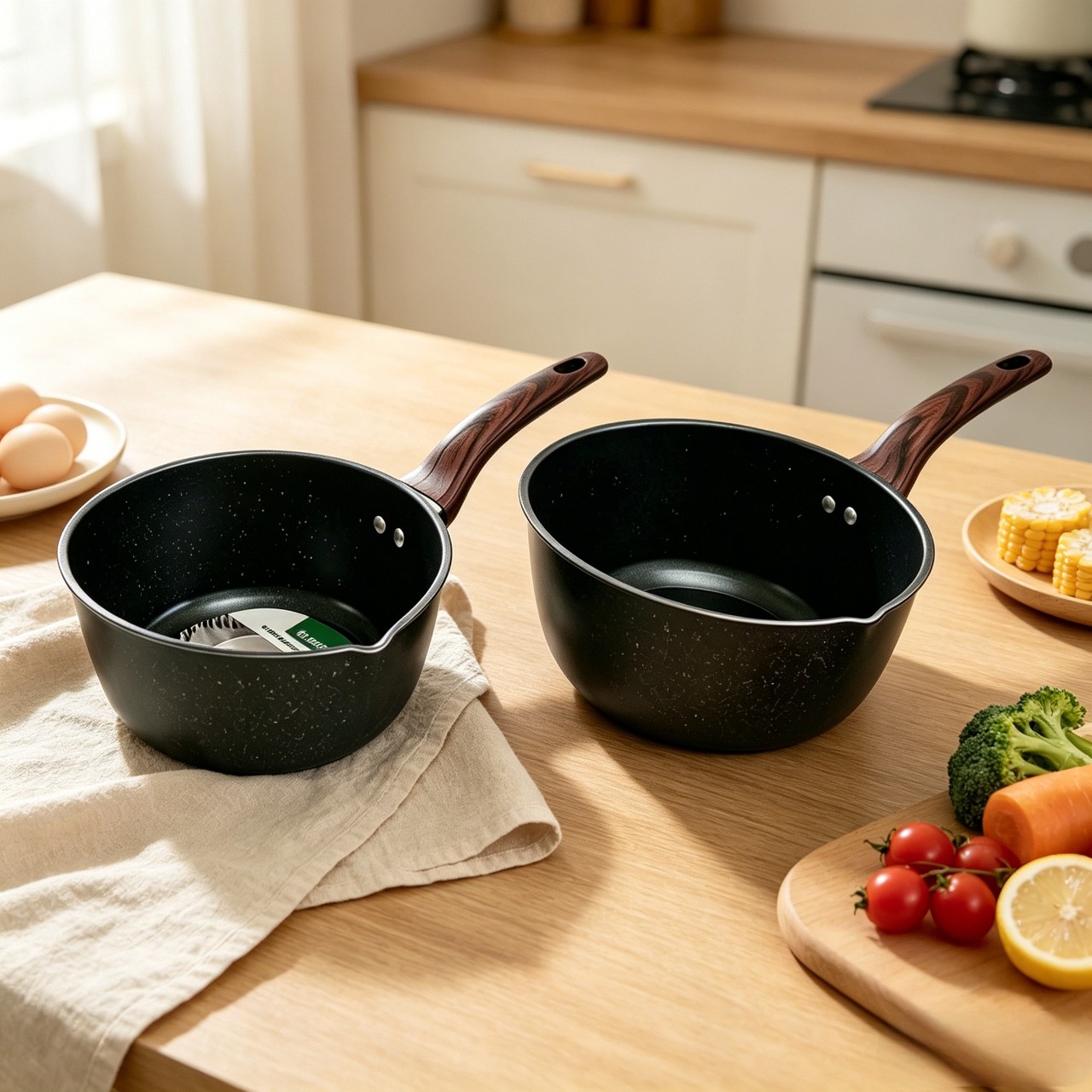 Versatile Sufuria Pot Non-stick Thick Marble Coating Pan Aluminum Frying Pan Suitable for Induction Cookers