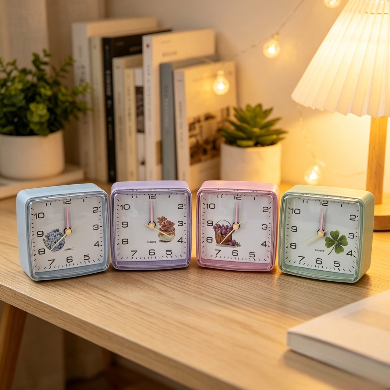 Compact Alarm Clocks Square Clock Electronic Number Double Bell Desk 12/24H Loud Alarm Clock for Kids and Adults Bedroom Home Decoration Portable Alarm Clock