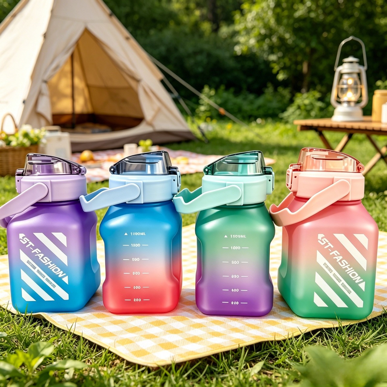 New 3PCS Set Water Bottles 3-in-1 Stanley Style Travel Mugs with Straw & Leakproof Lid Car Cup Macaron Bottle Sport Bottle Ice Bar Cup Plastic Sports Mug Large Capacity Frosted Water Bottle Coffee Cup