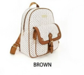 A fashionable backpack suitable for girls, a PU leather schoolbag for ladies, durable and suitable for students, traveling, and business trips.