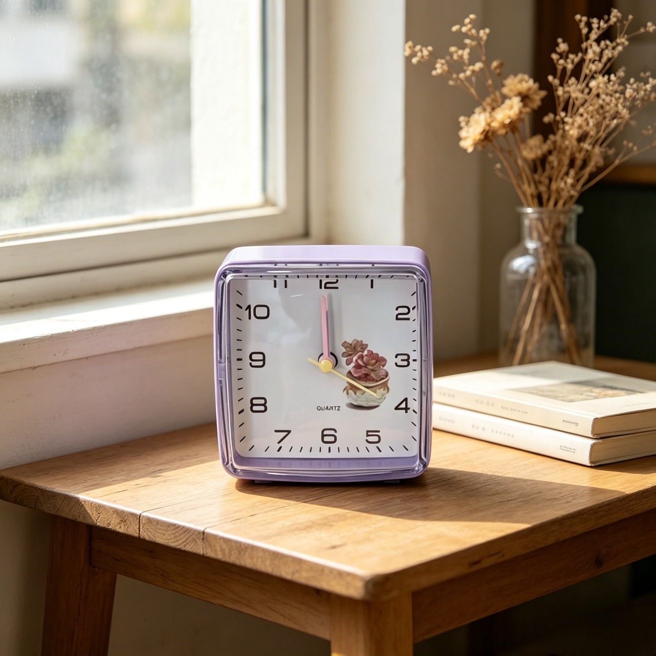 Compact Alarm Clocks Square Clock Electronic Number Double Bell Desk 12/24H Loud Alarm Clock for Kids and Adults Bedroom Home Decoration Portable Alarm Clock