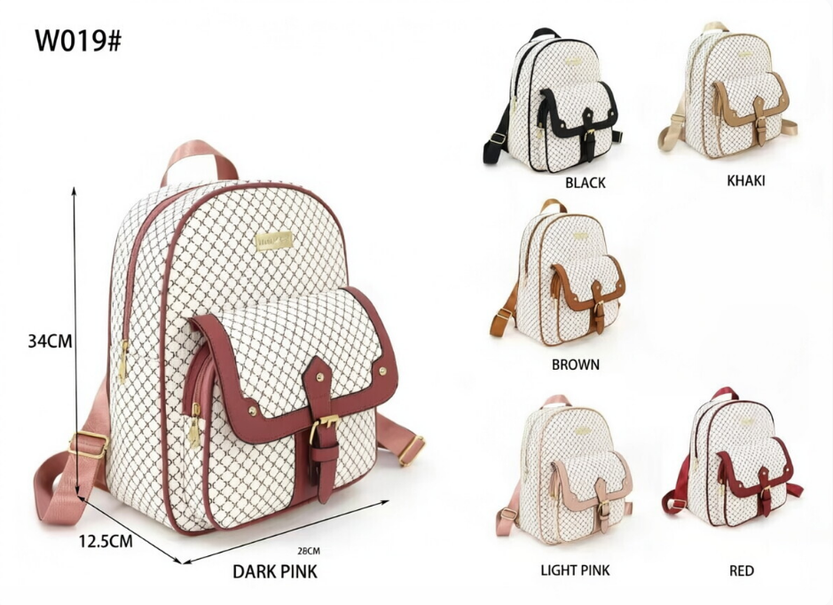 A fashionable backpack suitable for girls, a PU leather schoolbag for ladies, durable and suitable for students, traveling, and business trips.