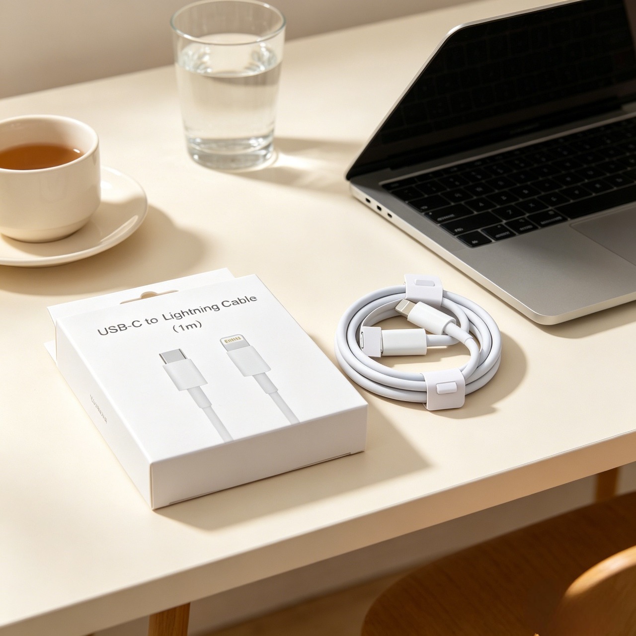 USB-C to Lightning Cable (1m) Fast Charging Data Sync Lead super durable also tested for iPhone 14 13 12 11 Pro Max X XS XR 8 7 6 Plus iPad - White