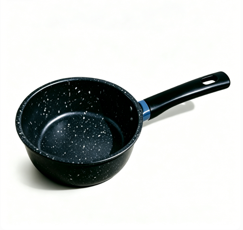 16cm/18cm Non-Stick Saucepan, Small Cooking Pot for Boiling & Frying, Compatible with Gas Stove, Charcoal Fire & Outdoor Cooker