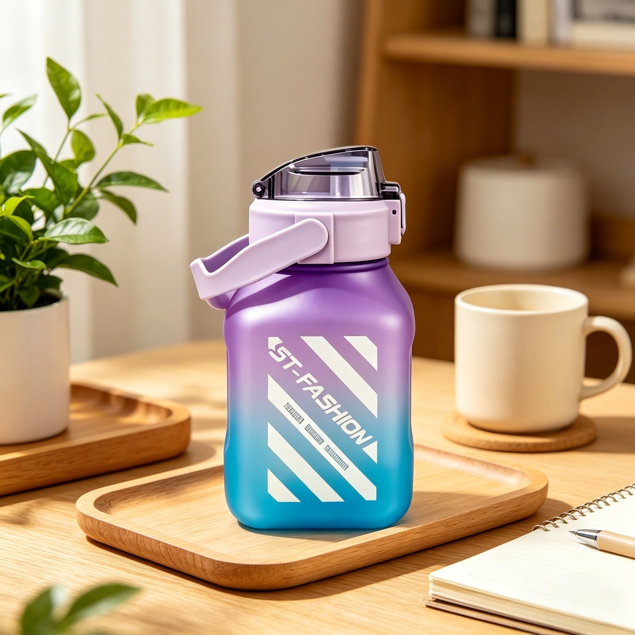 New 3PCS Set Water Bottles 3-in-1 Stanley Style Travel Mugs with Straw & Leakproof Lid Car Cup Macaron Bottle Sport Bottle Ice Bar Cup Plastic Sports Mug Large Capacity Frosted Water Bottle Coffee Cup