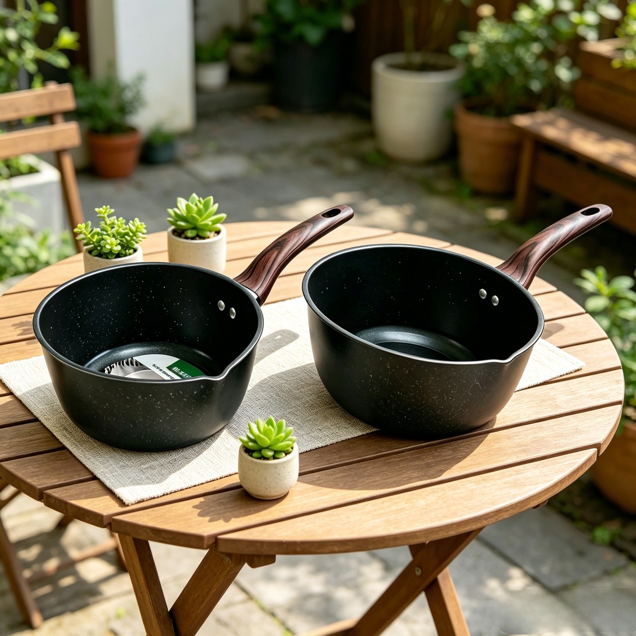 Versatile Sufuria Pot Non-stick Thick Marble Coating Pan Aluminum Frying Pan Suitable for Induction Cookers