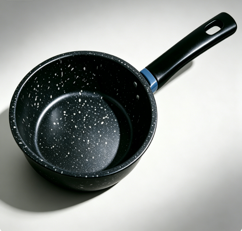 16cm/18cm Non-Stick Saucepan, Small Cooking Pot for Boiling & Frying, Compatible with Gas Stove, Charcoal Fire & Outdoor Cooker