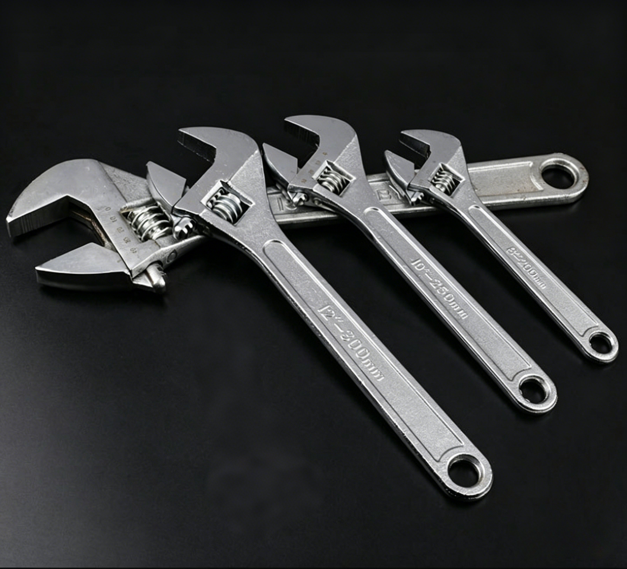Adjustable Wrench Large Opening Long Handle Universal Spanner Carbon Steel Heavy Duty Mechanical Workshop Hand Repair Tools，Adjustable Spanner, Universal Wrench, Long Handle Spanner