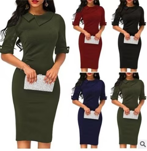 Summer New Women's Dress Sexy Evening Party Style Small Dress Medium Long Sleeve One Shoulder Party Dress Short Skirt for Women
