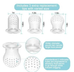 2-in-1 Baby Fruit Feeder Pacifier & Silicone Teether Toy - BPA-Free Infant Food Nibbler with Protective Cap + Free Pacifier Clip