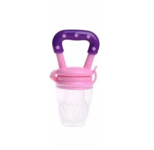 2-in-1 Baby Fruit Feeder Pacifier & Silicone Teether Toy - BPA-Free Infant Food Nibbler with Protective Cap + Free Pacifier Clip