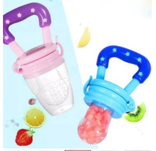 2-in-1 Baby Fruit Feeder Pacifier & Silicone Teether Toy - BPA-Free Infant Food Nibbler with Protective Cap + Free Pacifier Clip
