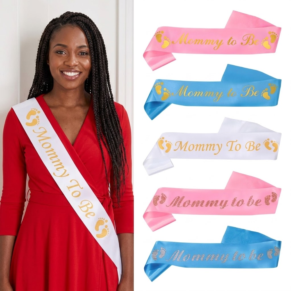 Premium Satin Mom-to-Be Sash – Elegant Baby Shower & Maternity Photoshoot Accessory