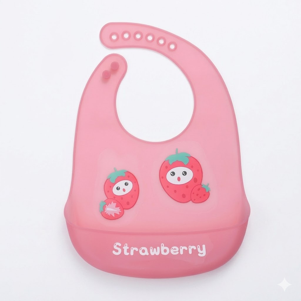 Waterproof Silicone Baby Bib – Soft BPA-Free Elephant Design with Food Catcher Pocket.