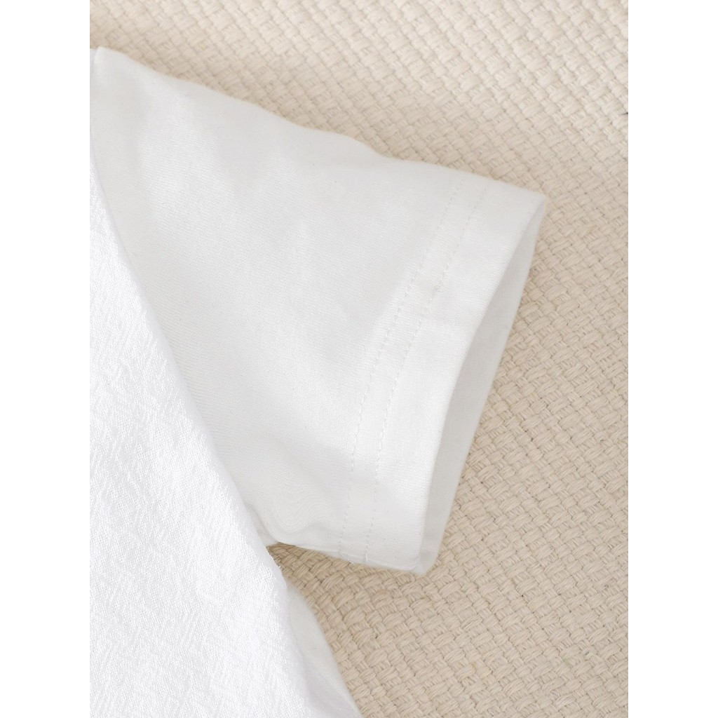 【 0-18 Months 】 White Short Sleeve Set for Baby Boy | Gentleman's Tie Short Sleeve Top+Versatile Shorts | Newborn Gift Box Set | Cool Summer Dressing for Baby