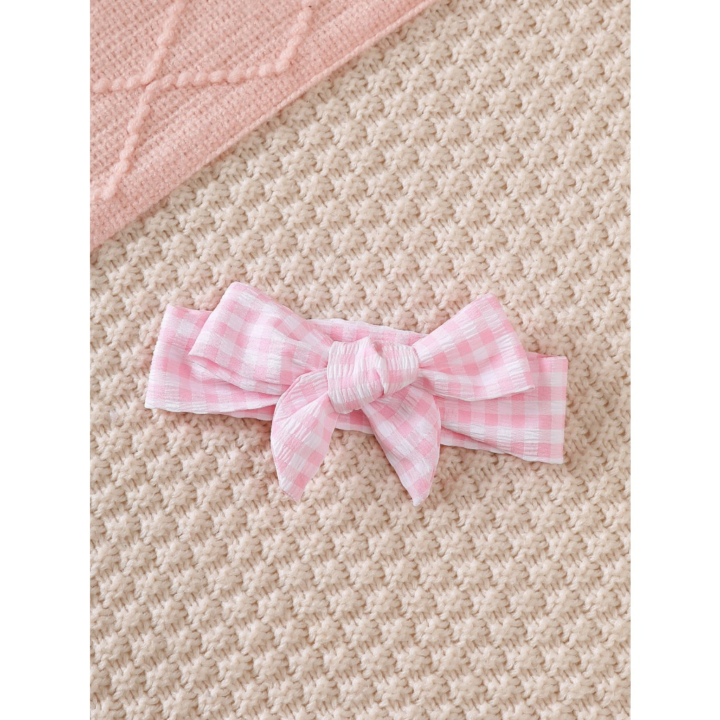 【 0-18 Months 】 Baby Girl Summer Dress Pink Lace Sleeveless Ha Yi Set | Lace Edge Strap Top+Flower Printed Short Skirt | Baby Princess Skirt Set