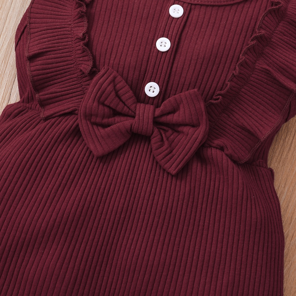 0-18 Month Newborn Baby Girl Sleeveless Ribbed Romper with Headwear/ Toddler Baby Girl Solid Color Basic Style Jumpsuit/ NewYear Fashion Baby Clothes
