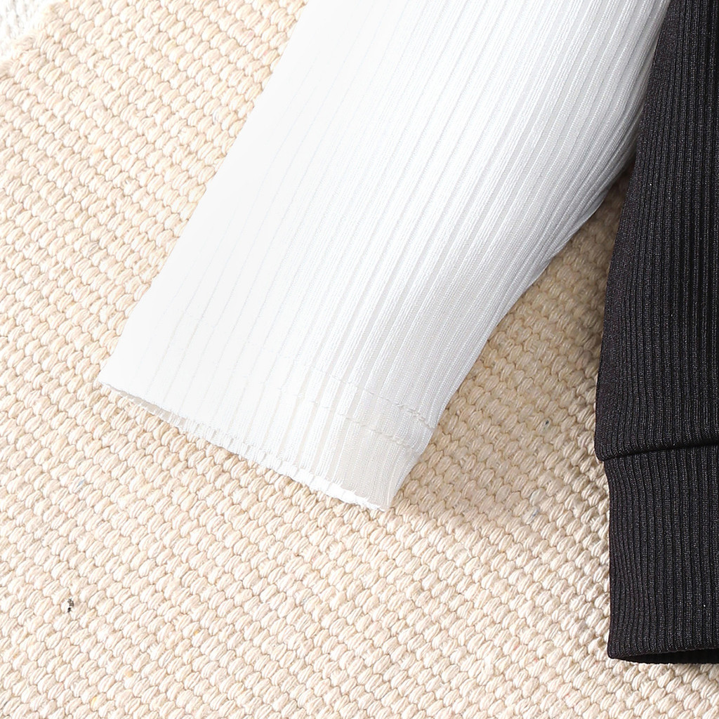 Baby Boys Formal Suit 2Pcs (Shirt + Pants) with Bow Tie for 6M-3Yrs Kids, Black Gentleman Outfit for Wedding/Party/Photoshoot