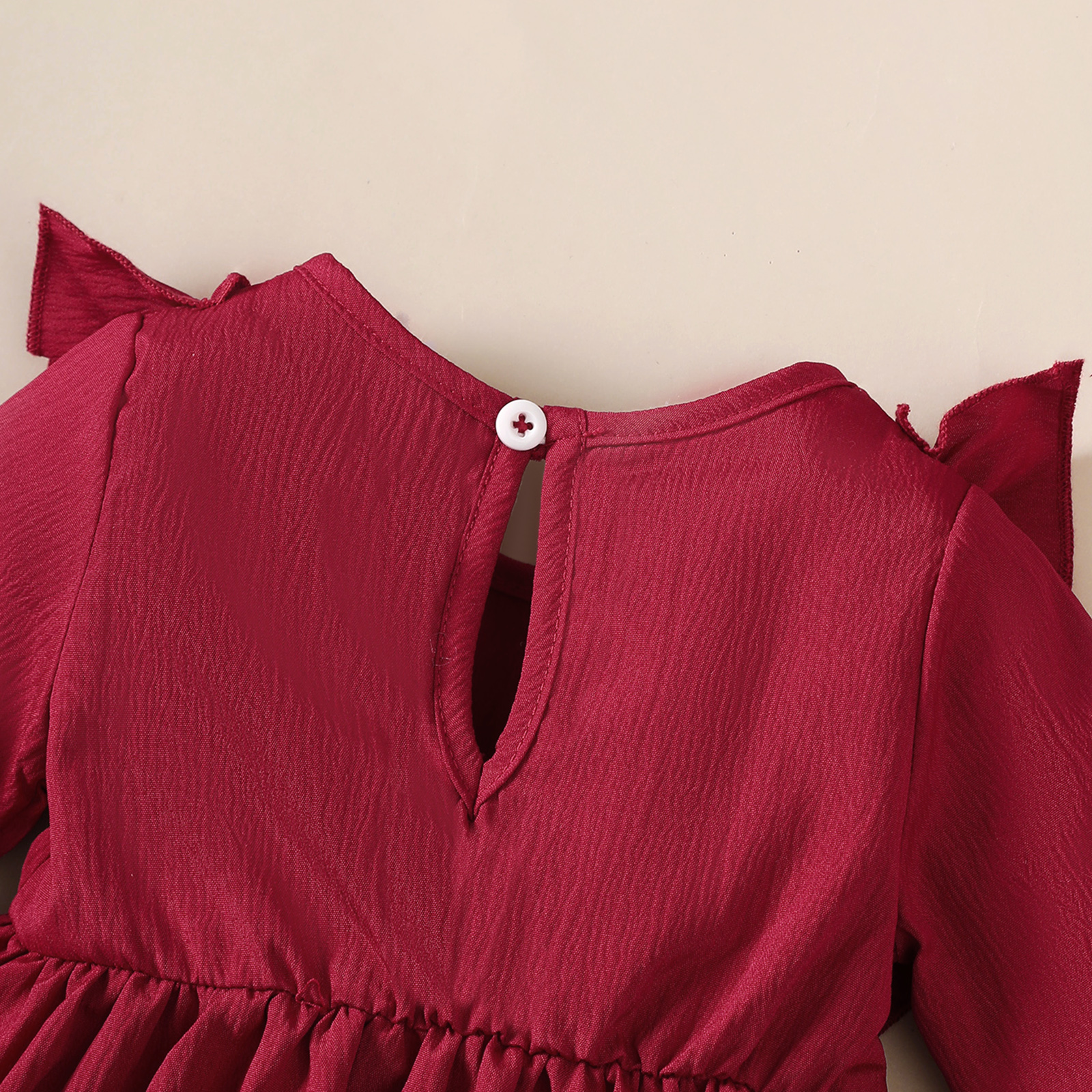 Dress for 1-18Months Newborn&Toddler Baby Girl Dress with Ruffled Edges and Bow, Long Sleeved Dress and Headband Set