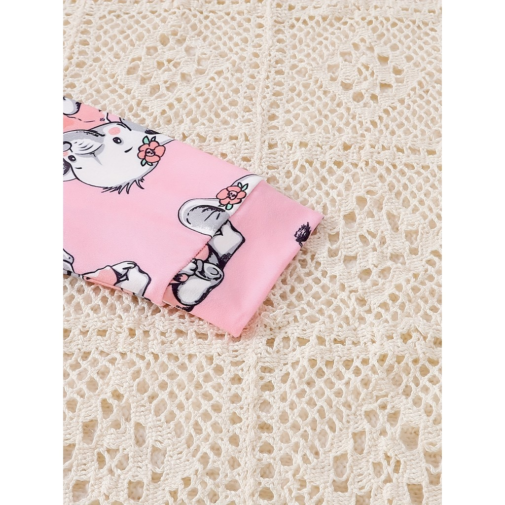 1-24 Months Toddler Baby Girl 2pcs Clothes Set Long Sleeve Elephant Print Romper with Hat Fashion Cute Style Newborn Baby Girl Photograp Outfit