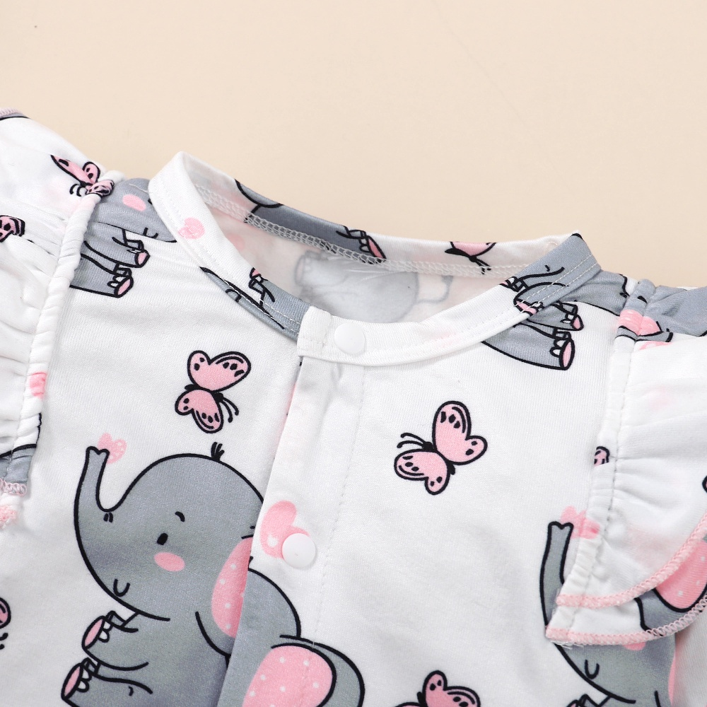 0-1 Year Newborn Baby Girl Romper Clothing Set Cute Cartton Jumpsuit + Headband 2pcs Set Baby Outfits Winter Sleepwear Infant Baby Pajamas Fashion And Leisure