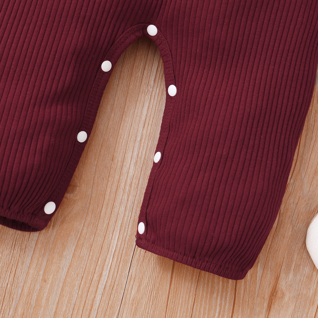 0-18 Month Newborn Baby Girl Sleeveless Ribbed Romper with Headwear/ Toddler Baby Girl Solid Color Basic Style Jumpsuit/ NewYear Fashion Baby Clothes
