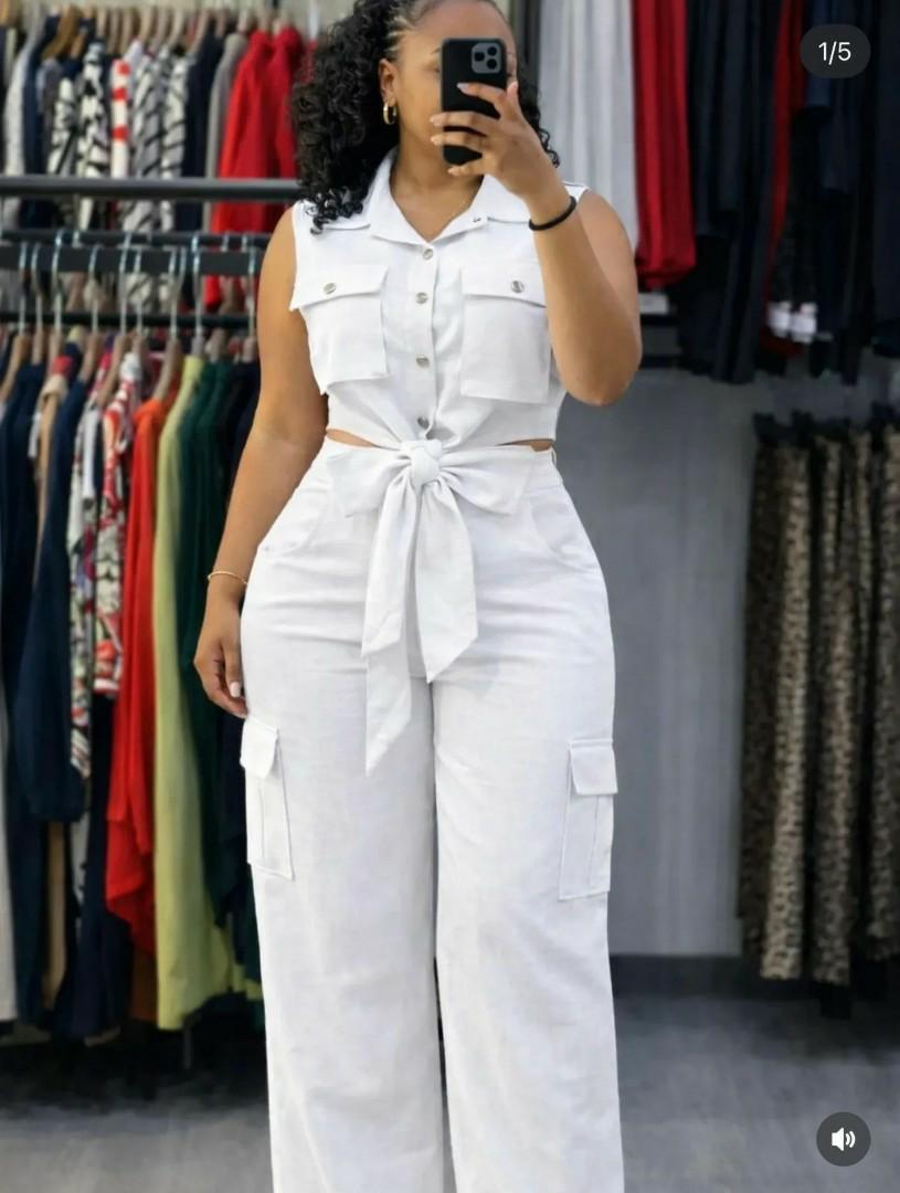Women’s Sleeveless Cargo Two-Piece Set