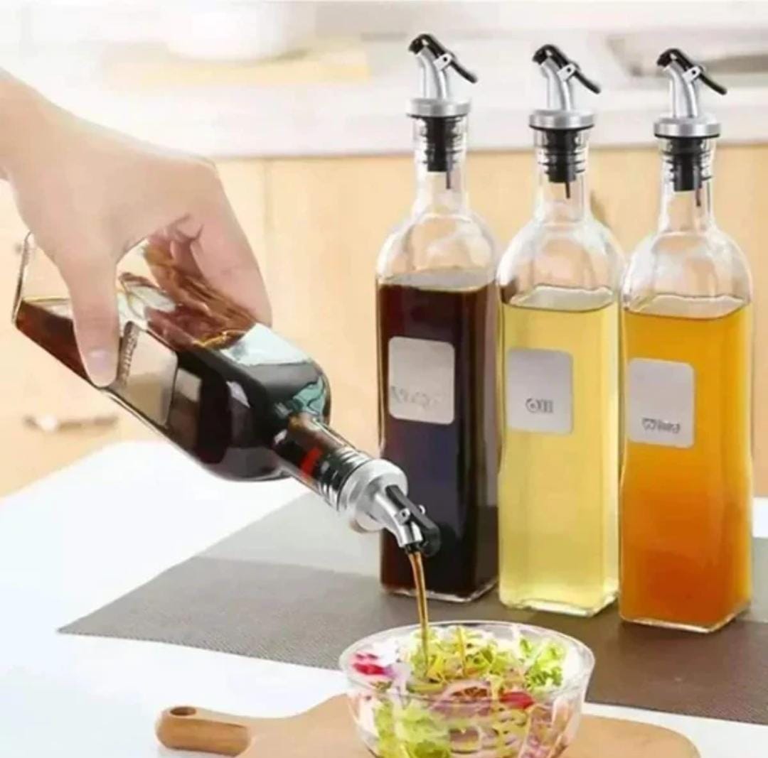 500ml Glass Oil Dispenser Bottle – Kitchen Oil & Vinegar Pourer with Spout | Leak-Proof Cooking Oil Storage Container