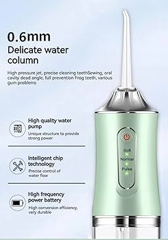 Rechargeable Portable Oral Irrigator – Water Flosser with 4 Nozzles | Dental Teeth Cleaner & Gum Care Device