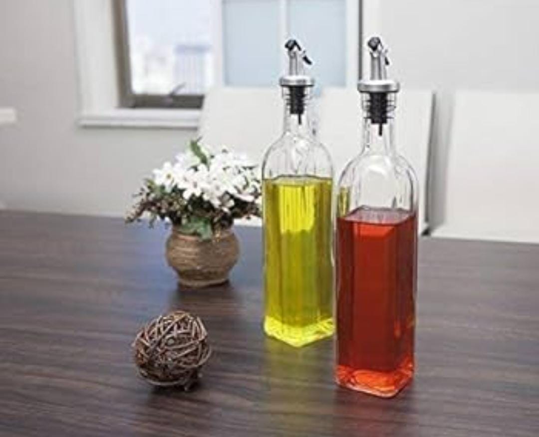 500ml Glass Oil Dispenser Bottle – Kitchen Oil & Vinegar Pourer with Spout | Leak-Proof Cooking Oil Storage Container
