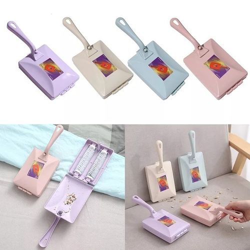 Mini Carpet Brush Vacuum Cleaner – Portable Lint & Dust Remover | Manual Cleaning Brush (4 Colors)