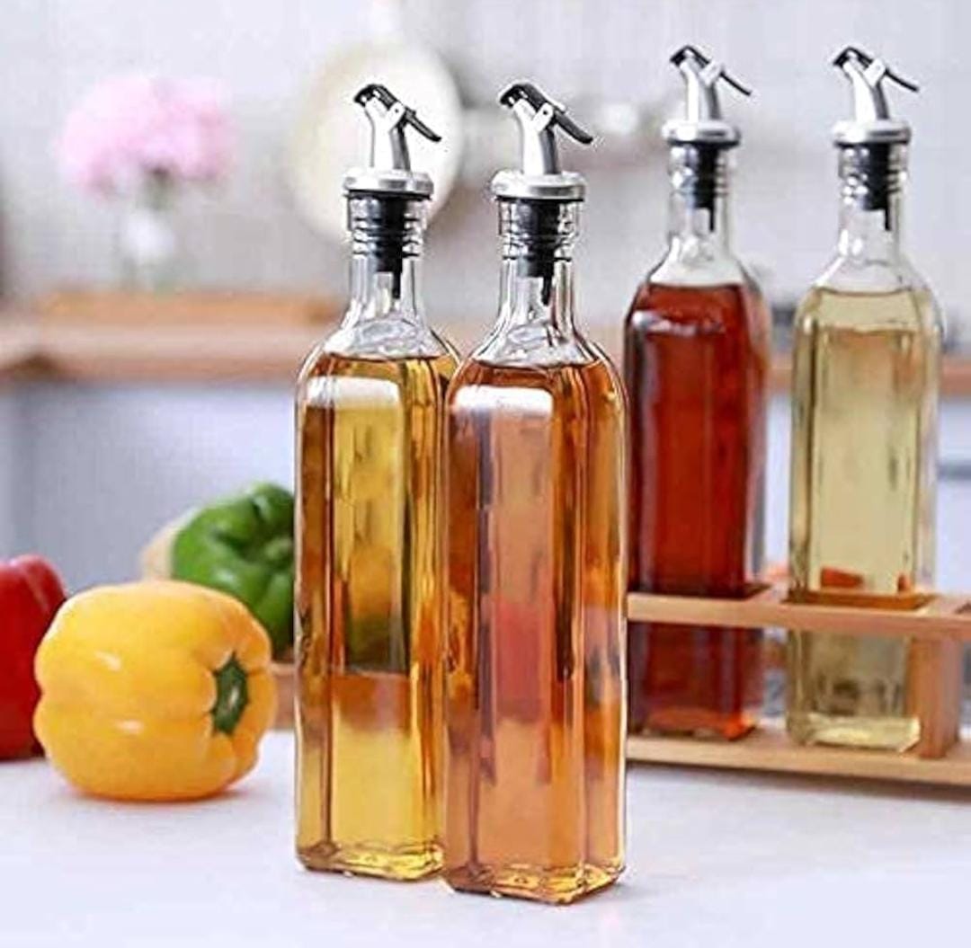 500ml Glass Oil Dispenser Bottle – Kitchen Oil & Vinegar Pourer with Spout | Leak-Proof Cooking Oil Storage Container