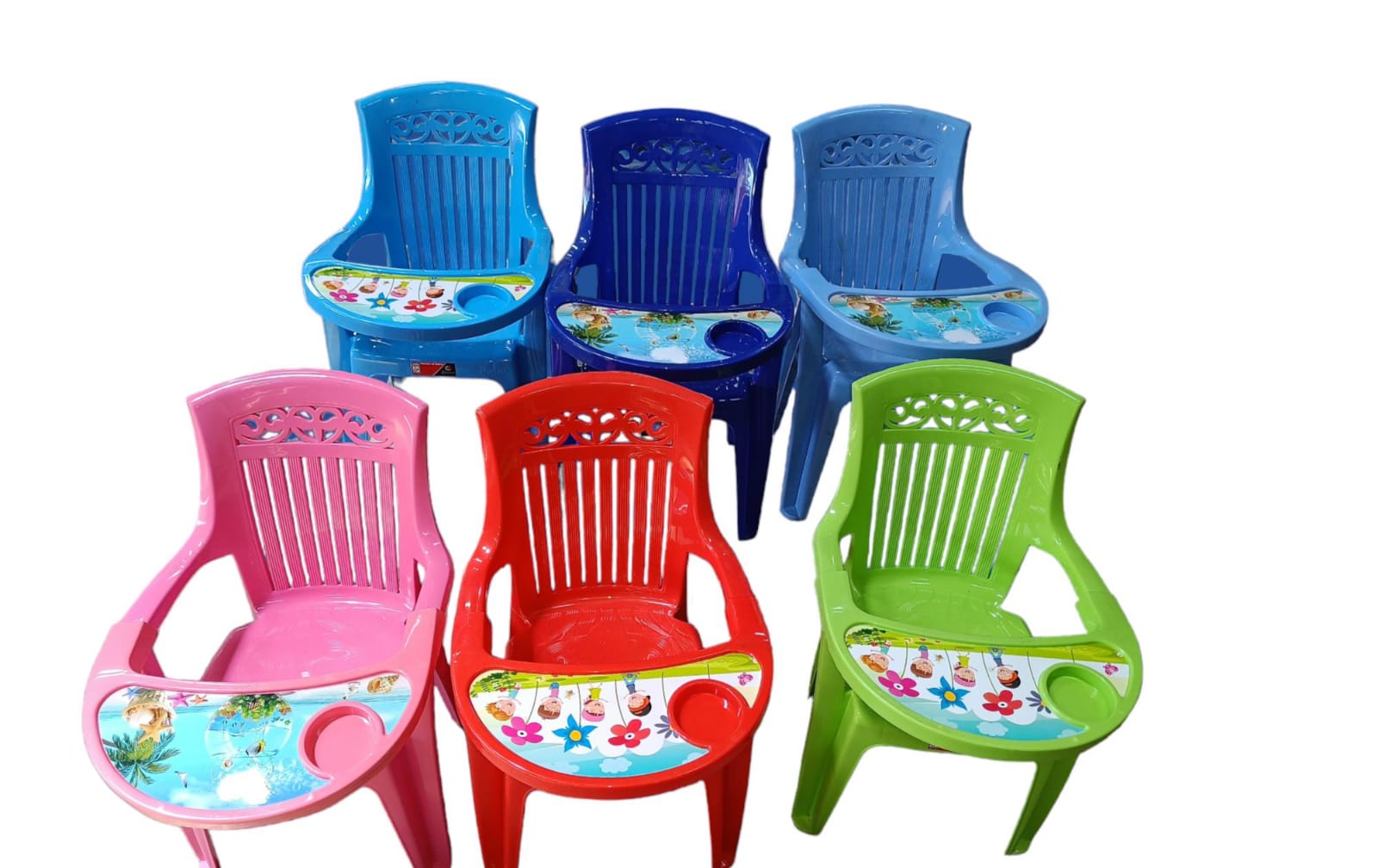 BABY CHAIR with TRAY2 In 1 Baby Feeding Chair2-in-1 Convertible Design: Easily switches between a high chair for feeding at the table and a low chair for floor-level meals or play.

Durable Plastic Fr