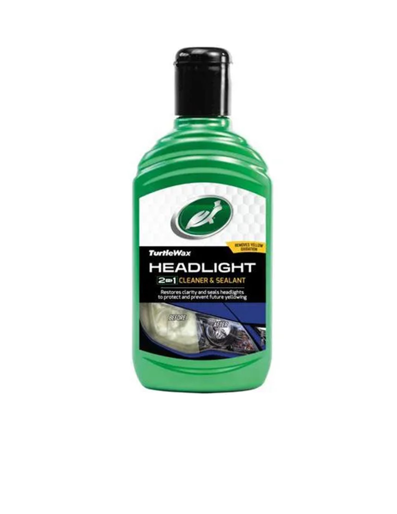 Turtle Wax HEADLIGHT CLEANER & SEALANT 300ml-is a single step solution from removing light oxidation and yellowing from your headlights rear tail lights.