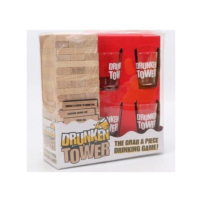 Drunken Tower Jenga Game With Drinking Glasses Drinking Game