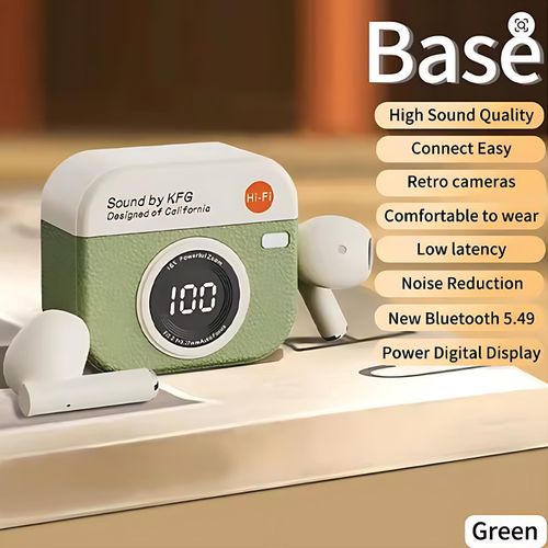 GtyGo Wireless  Earphones  Bluetooth 5.4 HeadphonesSport Earbuds Headset LED Display green colour