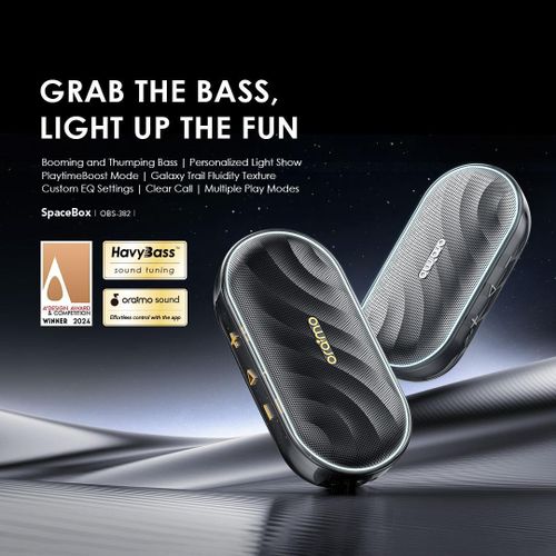 Oraimo SpaceBox Wireless Bluetooth Speaker Portable 8W FM - Black