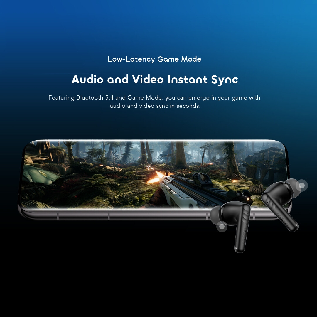 Oraimo SpaceBuds Neo+ True Wireless Earphones ANC Spatial Audio - Black