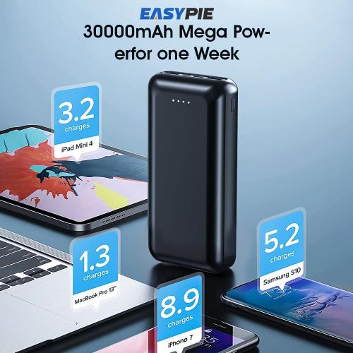 EASYPIE EASYPIE 30000MAh Dual Fast Charge Type-C And Micro-USB Ultra Slim Portable Power Bank