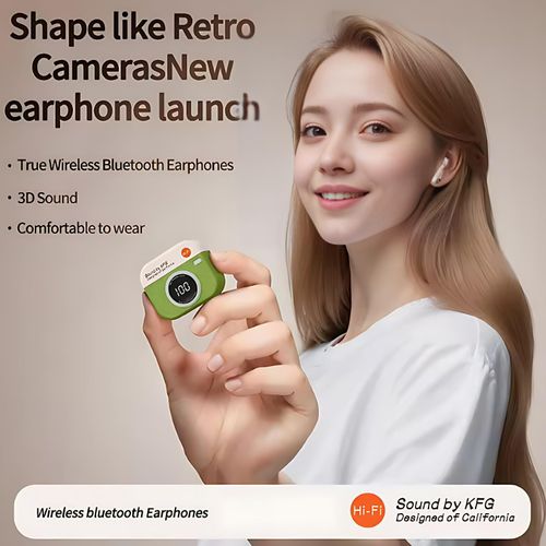 GtyGo Wireless  Earphones  Bluetooth 5.4 HeadphonesSport Earbuds Headset LED Display green colour