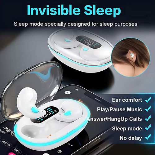 GtyGo Bluetooth Wireless Earphone Mini Sleeping Headphones  Invisible Stereo Headset