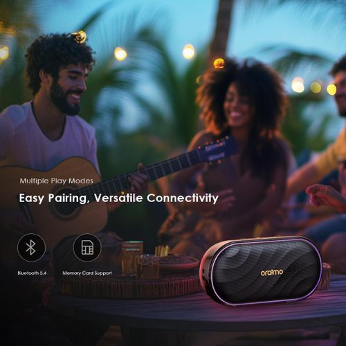 Oraimo SpaceBox Wireless Bluetooth Speaker Portable 8W FM - Black