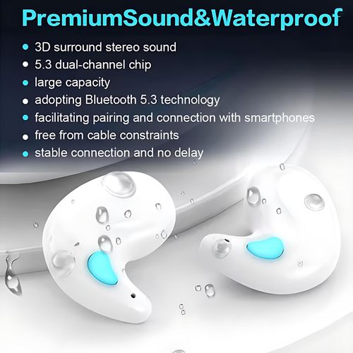 GtyGo Bluetooth Wireless Earphone Mini Sleeping Headphones  Invisible Stereo Headset
