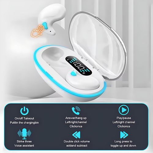 GtyGo Bluetooth Wireless Earphone Mini Sleeping Headphones  Invisible Stereo Headset