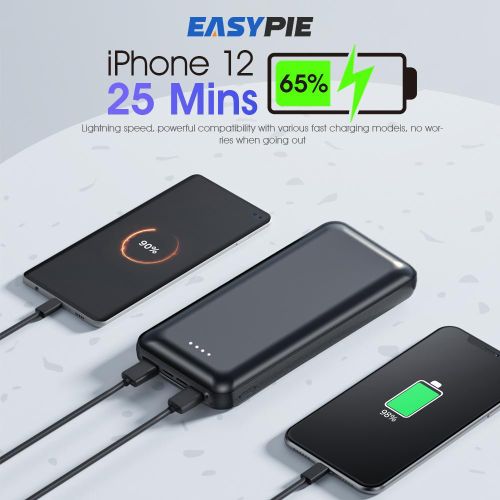 EASYPIE EASYPIE 30000MAh Dual Fast Charge Type-C And Micro-USB Ultra Slim Portable Power Bank