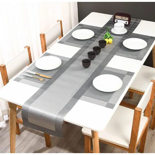 A Set of 1 Table Runner (30x180cm) & 6pcs Table Mats