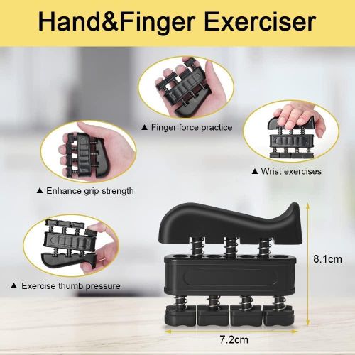 Hand Grip Strengthener 5-60kg Adjustable Hand Gripper, Finger Stretcher, Stress Relief Grip Ball for Athletes, Musicians,  Fore-arm Trainer Hand Exerciser Premium Design.